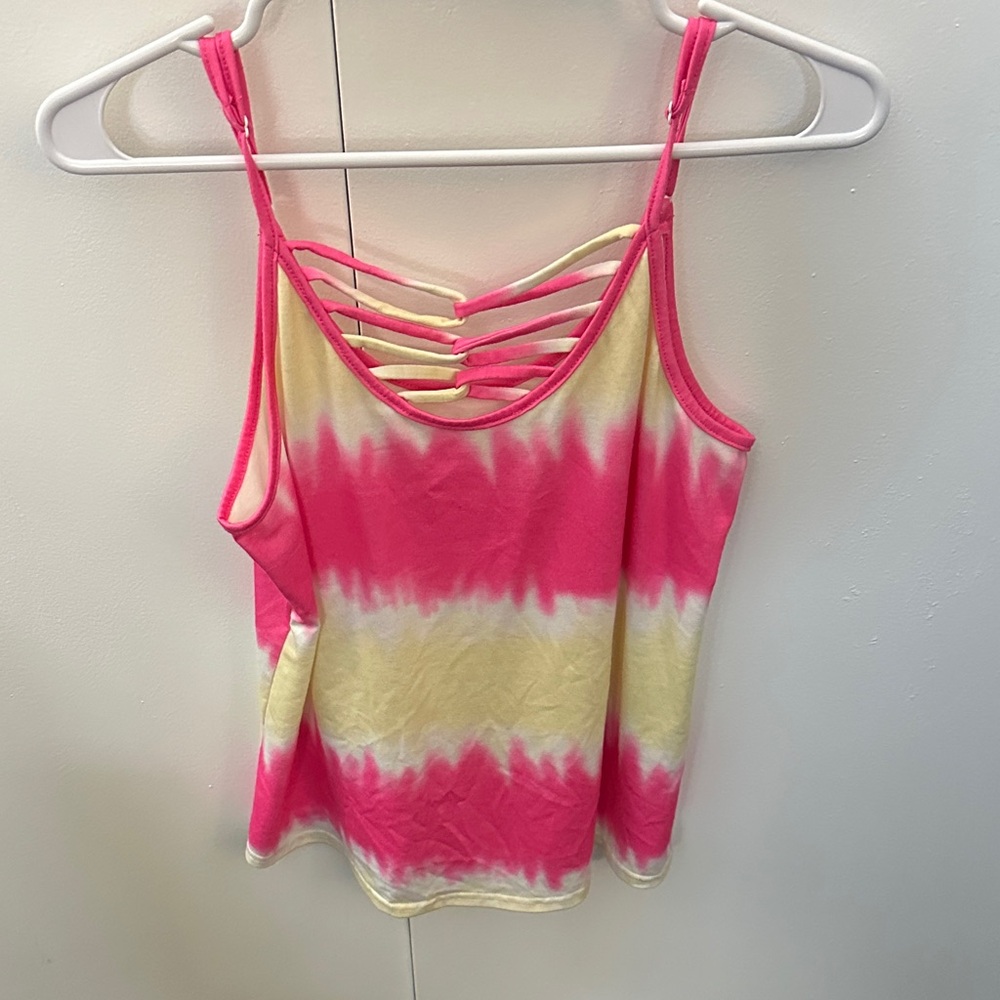 WOMEN’s Pink and Yellow Tie-Dye Women's Top Smaller